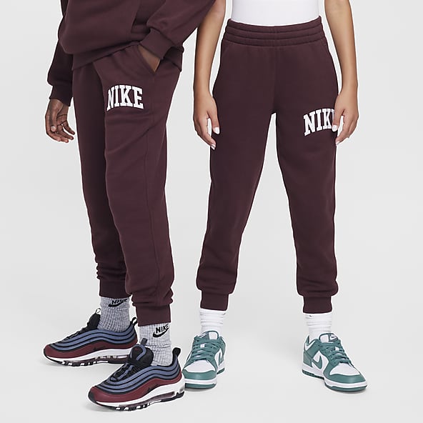Boys Red Fleece Joggers Sweatpants. Nike ID